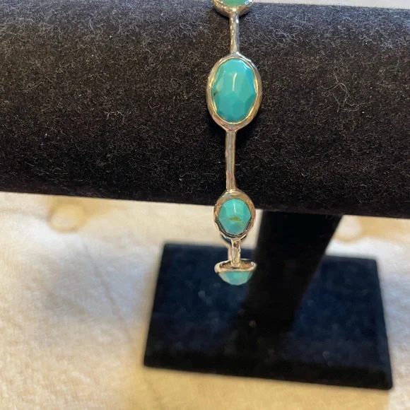 NEW Ippolita Rock & Candy Sterling Silver Bangle with Turquoise - Picture 2 of 4